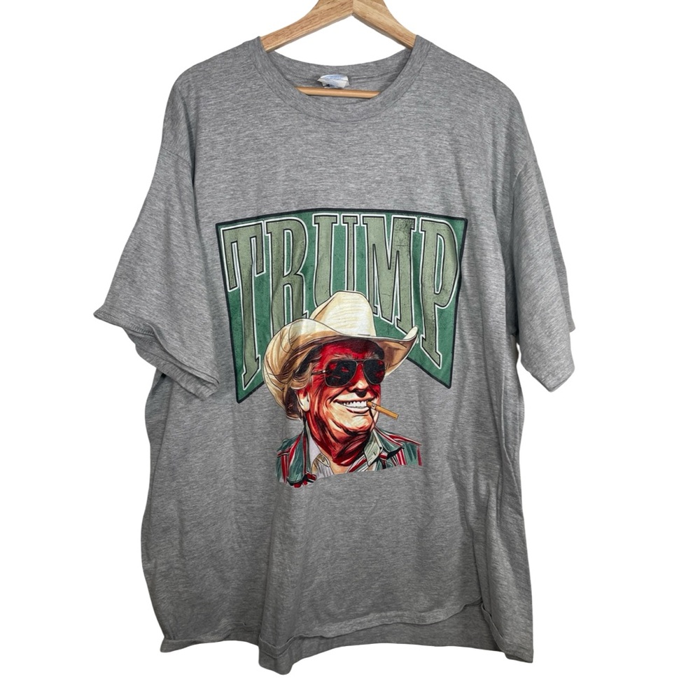 Donald Trump Gray SHORT SLEEVE Graphic T-Shirt 3x 048T